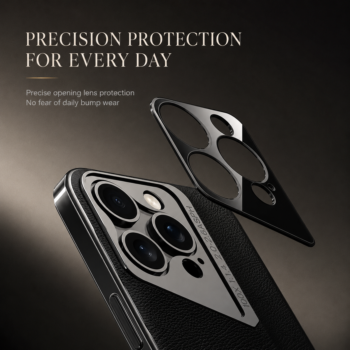 Premium iPhone Case Vegan Leather Hard Back Protective Cover Camera Lens Protection Anti Fingerprint Anti Scratch Slim Lightweight Minimalist Soft Touch