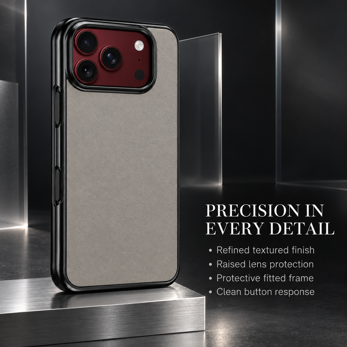 Premium iPhone Case Vegan Leather Sheepskin Texture Business Matte Foldable Shockproof Anti Scratch Non Slip Full Protection Slim Protective Cover Case