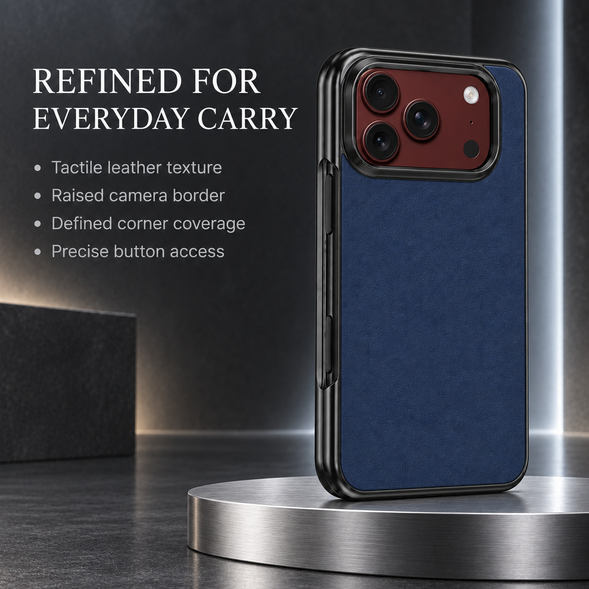 Premium iPhone Case Vegan Leather Sheepskin Texture Business Matte Foldable Shockproof Anti Scratch Non Slip Full Protection Slim Protective Cover Case