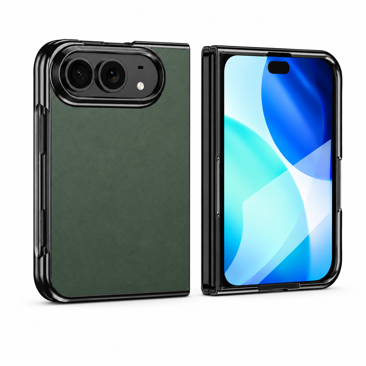 Premium iPhone Case Vegan Leather Sheepskin Texture Business Matte Foldable Shockproof Anti Scratch Non Slip Full Protection Slim Protective Cover Case