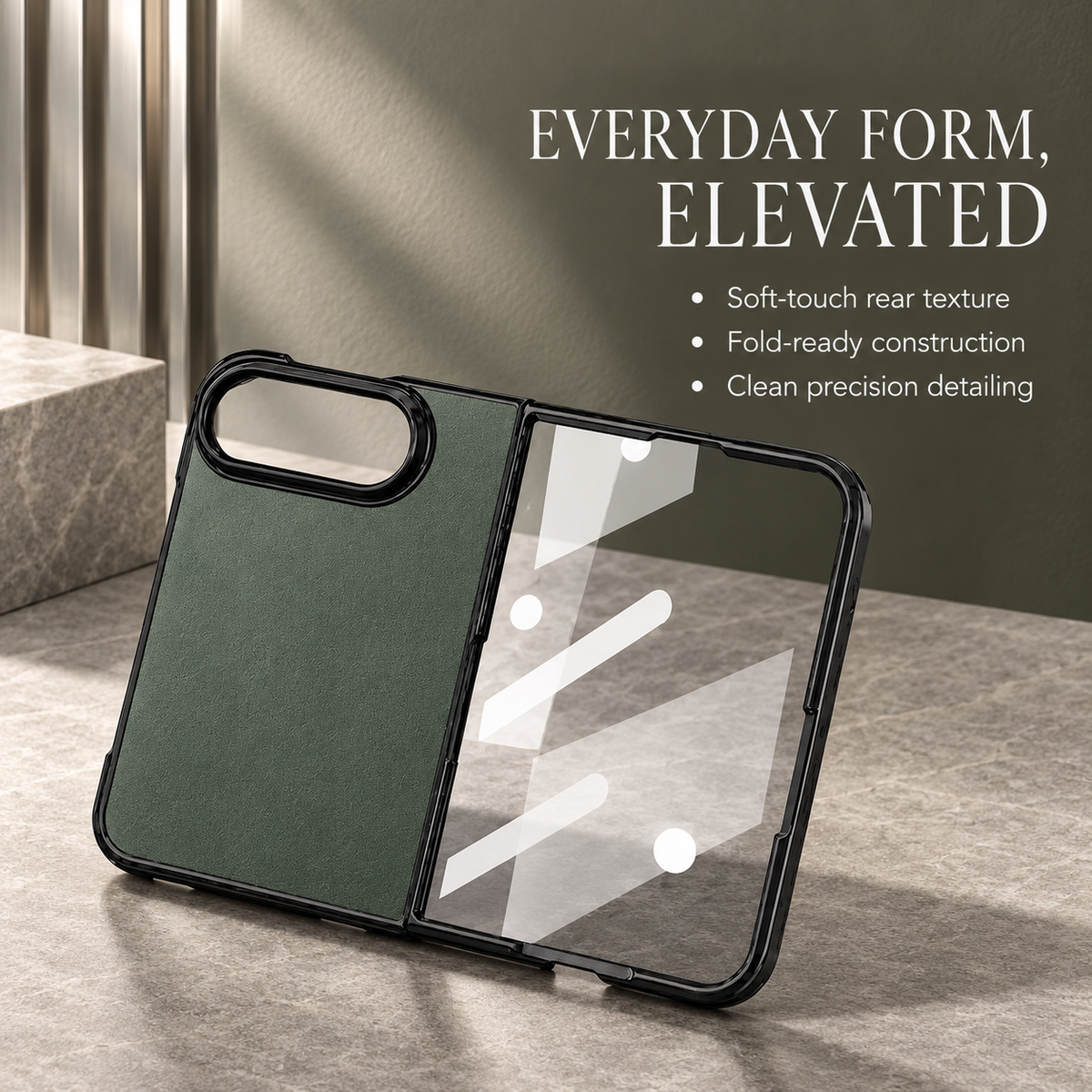 Premium iPhone Case Vintage Leather Style Semi Clear Acrylic Soft Touch Sweat Resistant Slim Foldable Protective Shockproof Phone Cover Case Design