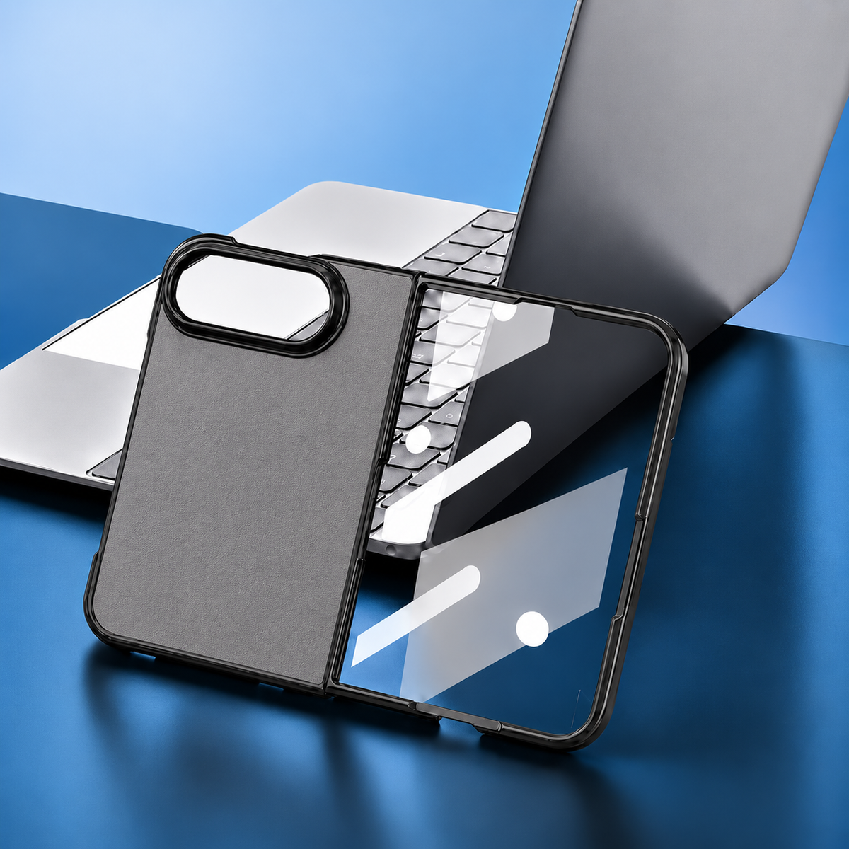 Premium iPhone Case Vintage Leather Style Semi Clear Acrylic Soft Touch Sweat Resistant Slim Foldable Protective Shockproof Phone Cover Case Design