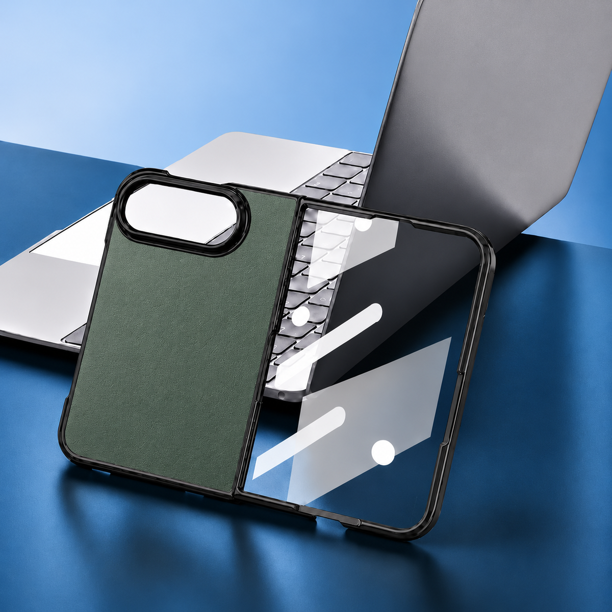 Premium iPhone Case Vintage Leather Style Semi Clear Acrylic Soft Touch Sweat Resistant Slim Foldable Protective Shockproof Phone Cover Case Design