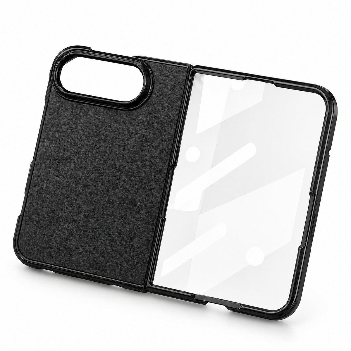Premium iPhone Case Vintage Leather Style Semi Clear Acrylic Soft Touch Sweat Resistant Slim Foldable Protective Shockproof Phone Cover Case Design