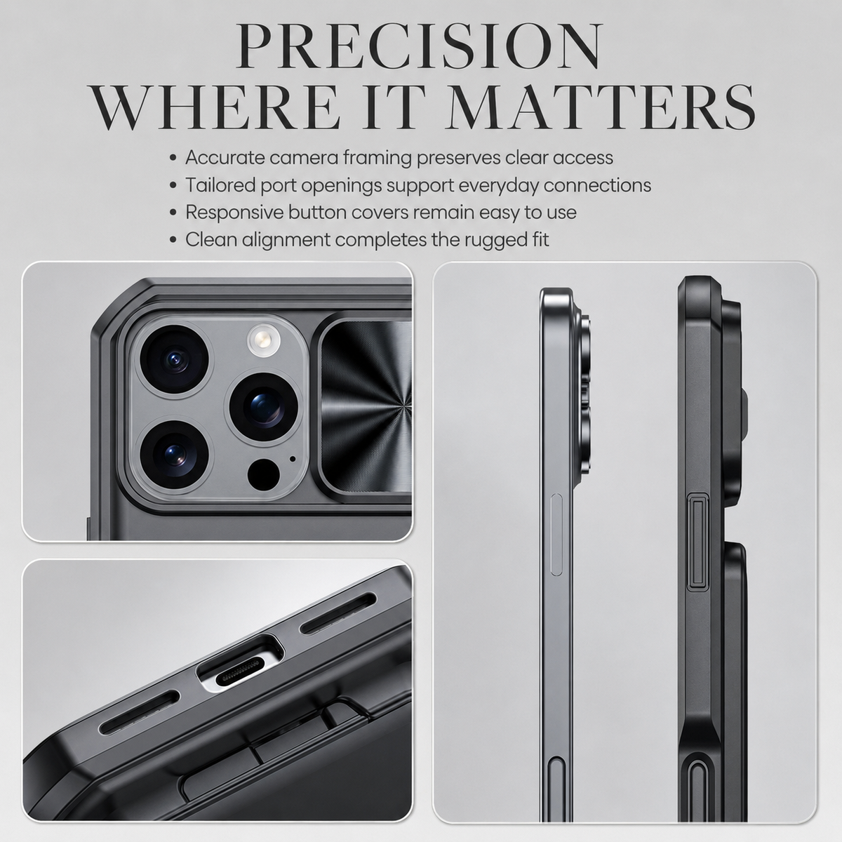 Premium iPhone Case Wallet Card Holder 3-4 Cards Kickstand Slide Camera Cover Wrist Strap Shockproof PC TPU Rugged Protective Phone Case