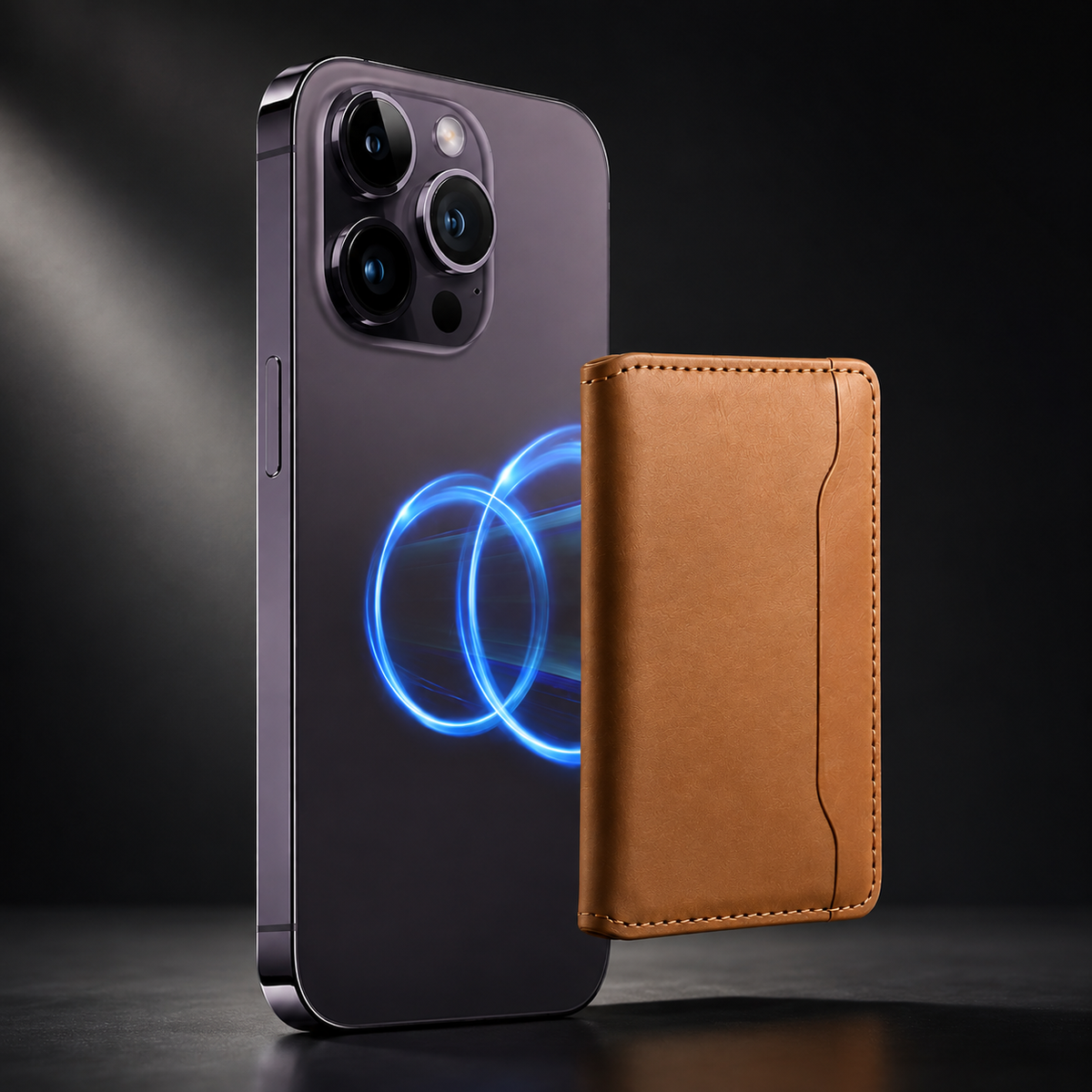 Premium iPhone Case Wallet MagSafe Compatible Leather Card Holder Shockproof Protective Cover Camera Lens Protection Slim Magnetic Stand Design