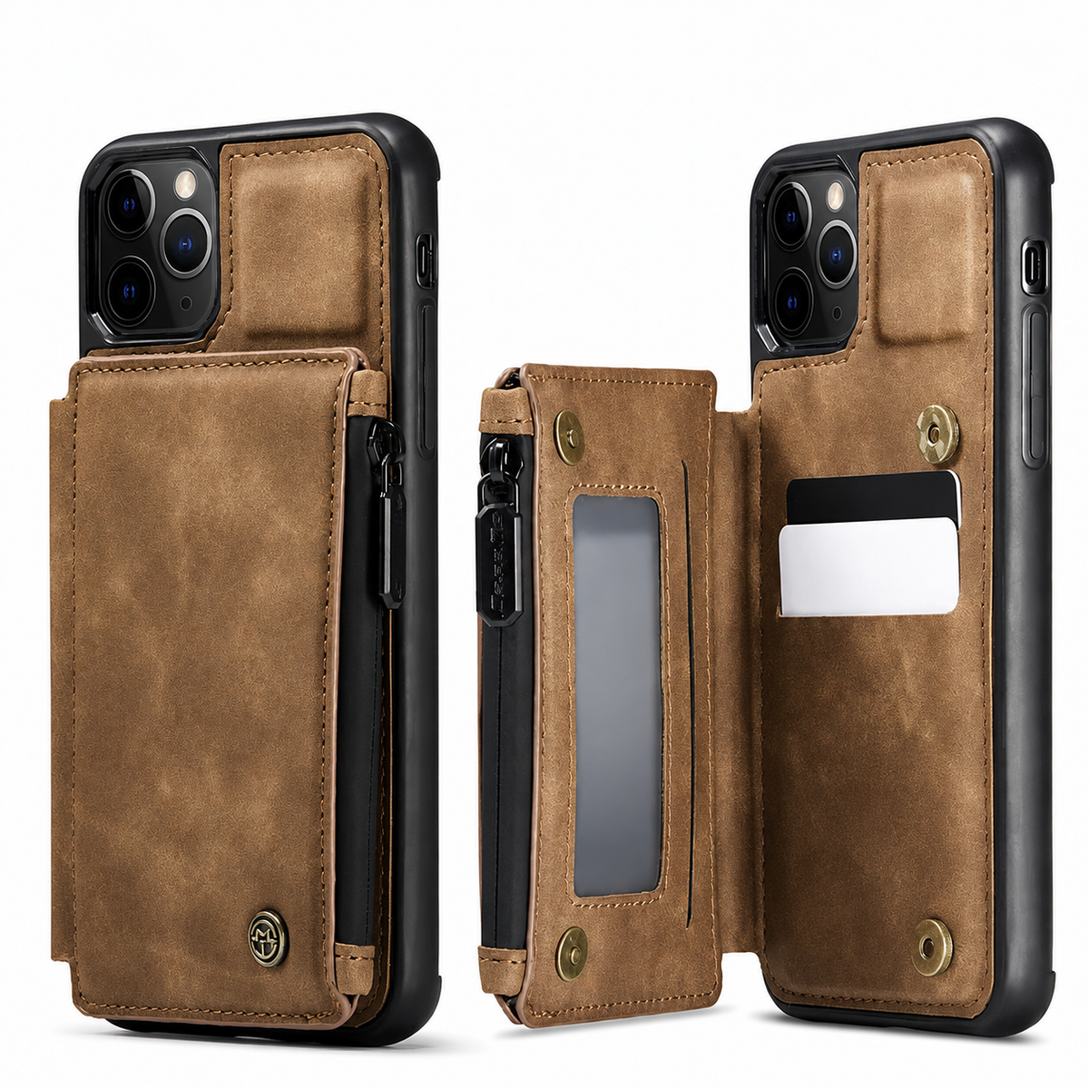 Premium iPhone Case Wallet MagSafe Compatible Leather Card Holder Stand Shockproof Protective Cover Camera Lens Protection Slim Magnetic Design
