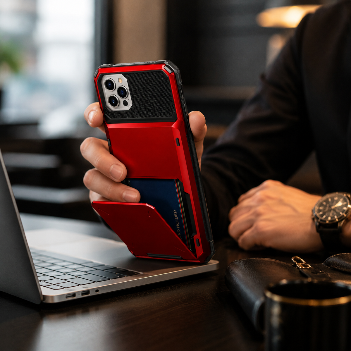 Premium iPhone Case Wallet MagSafe Compatible Magnetic Card Holder Shockproof Protective Cover Camera Lens Protection Slim Full Coverage