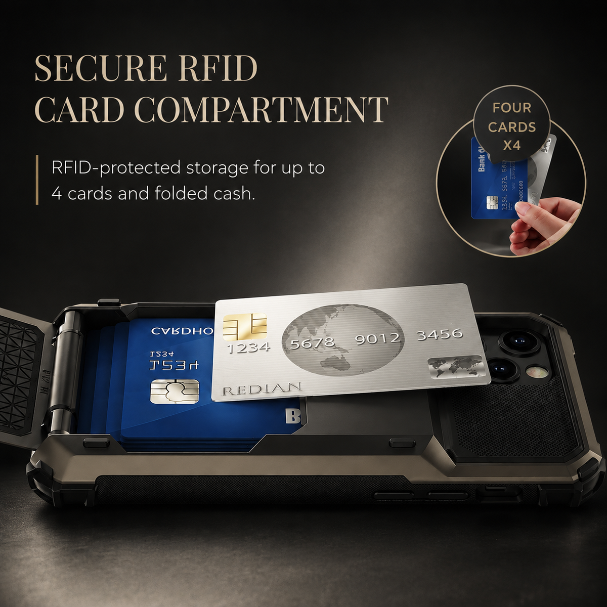 Premium iPhone Case Wallet MagSafe Compatible Magnetic Card Holder Shockproof Protective Cover Camera Lens Protection Slim Full Coverage