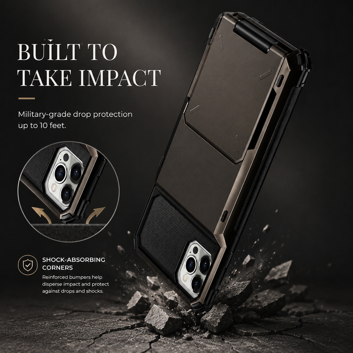Premium iPhone Case Wallet MagSafe Compatible Magnetic Shockproof Protective Cover 4 Card Holder Camera Lens Protection Slim Leather Stand Design