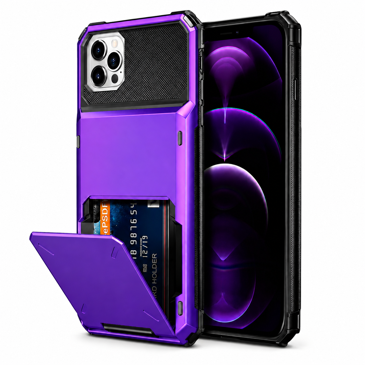 Premium iPhone Case Wallet MagSafe Compatible Magnetic Shockproof Protective Cover 4 Card Holder Camera Lens Protection Slim Leather Stand Design