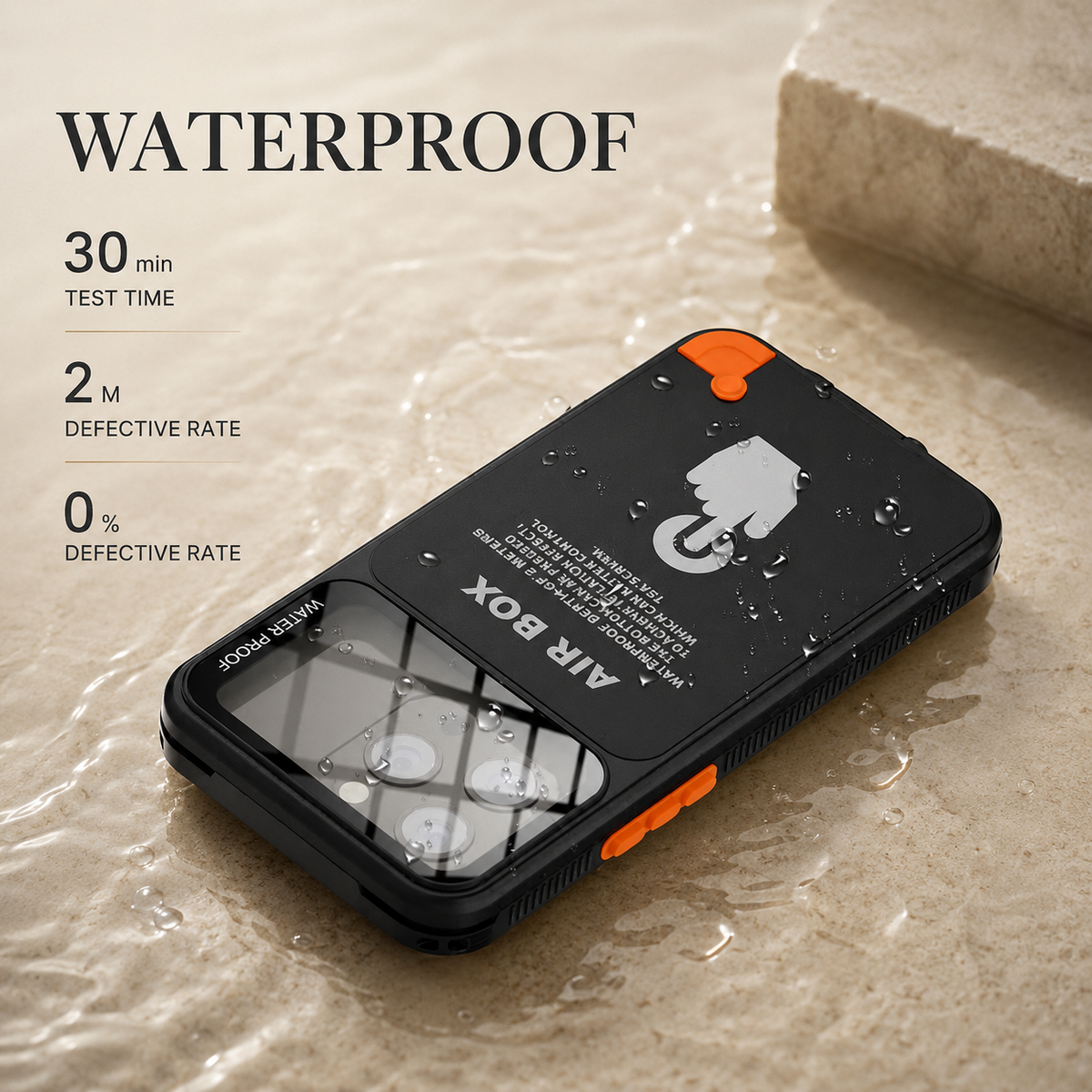Premium iPhone Case Waterproof Shockproof Protective Cover IP68 Full Body Sealed Design Dustproof Underwater Protection Outdoor Slim Durable Design