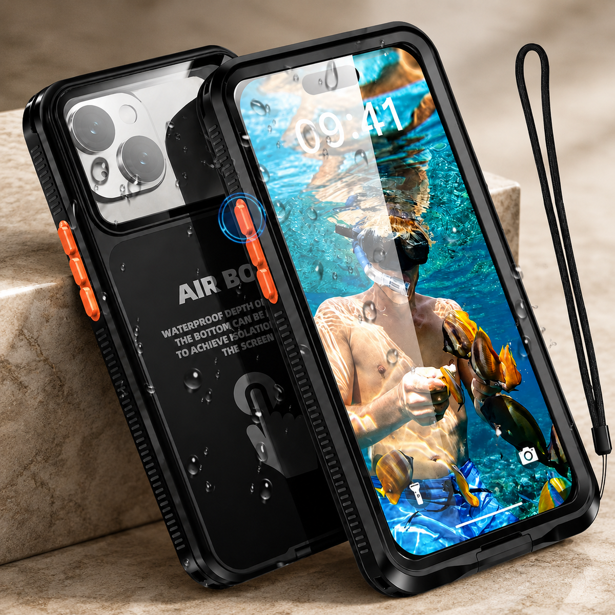 Premium iPhone Case Waterproof Shockproof Protective Cover IP68 Full Body Sealed Design Dustproof Underwater Protection Outdoor Slim Durable Design