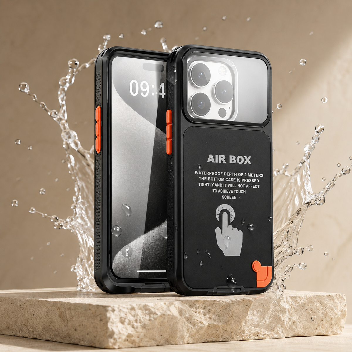 Premium iPhone Case Waterproof Shockproof Protective Cover IP68 Full Body Sealed Design Dustproof Underwater Protection Outdoor Slim Durable Design