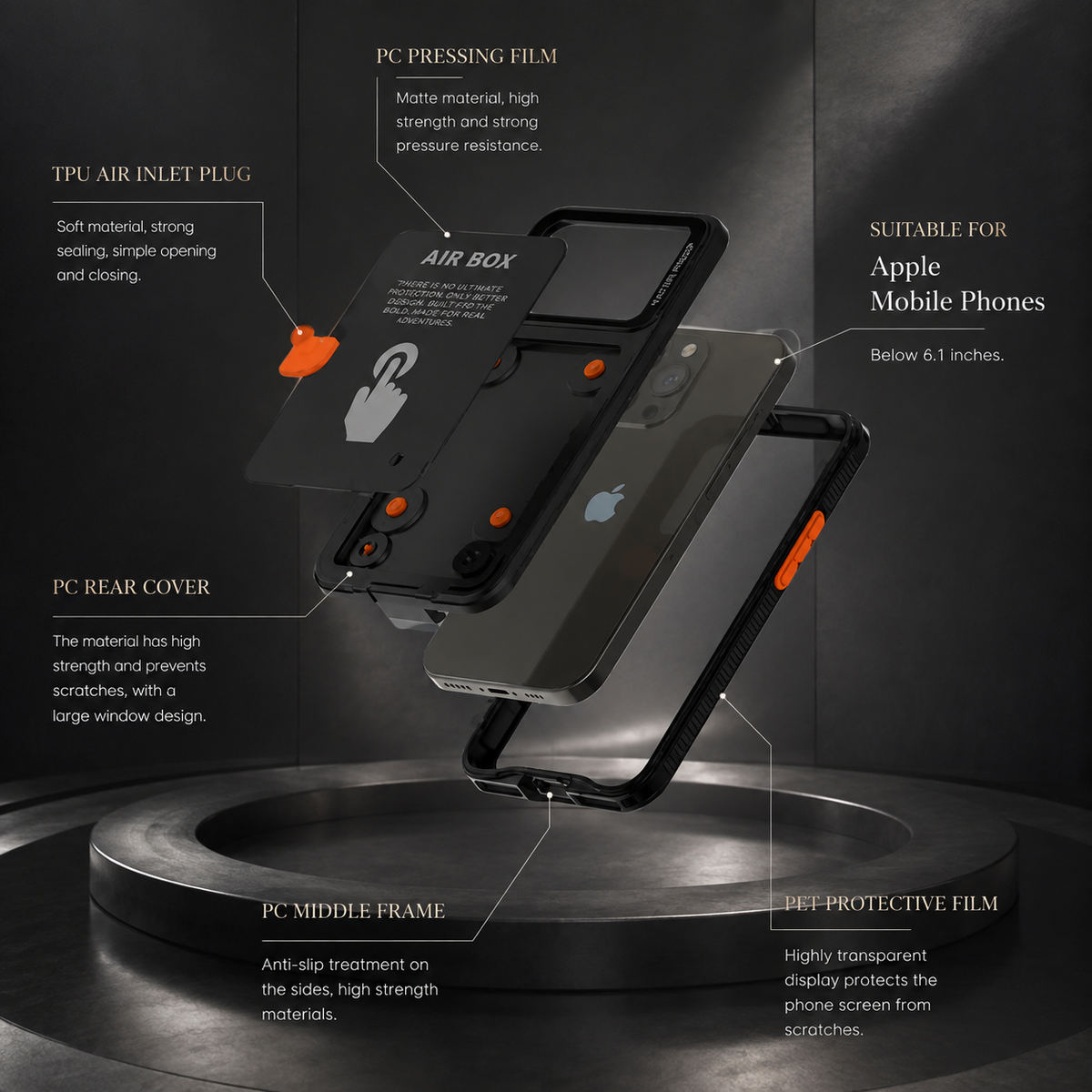 Premium iPhone Case Waterproof Shockproof Protective Cover IP68 Full Body Sealed Design Dustproof Underwater Protection Outdoor Slim Durable Design