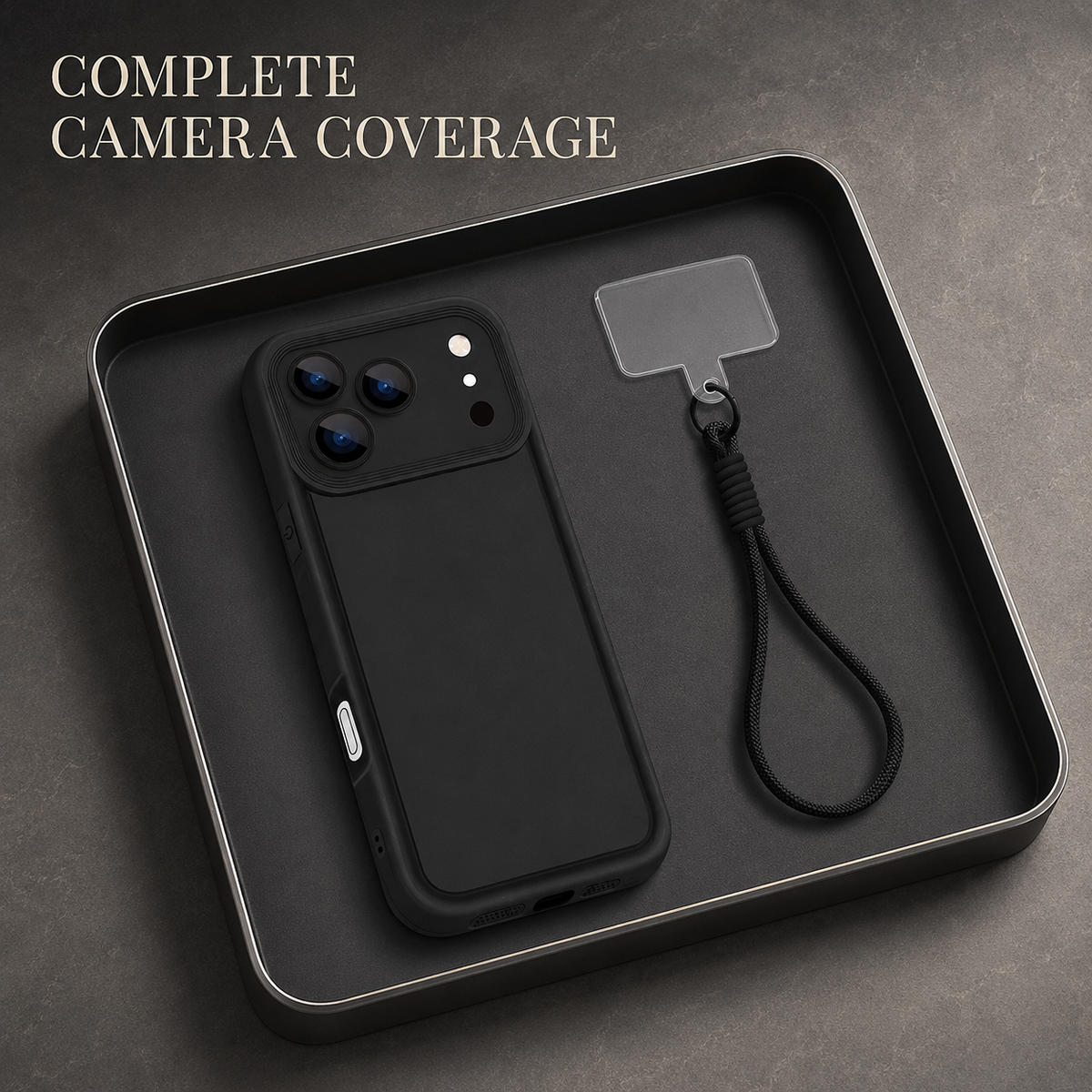 Premium iPhone Case Wrist Strap Lanyard Soft Silicone Shockproof TPU Protective Cover Slim Non Slip Lightweight Bumper Everyday Carry Case Design