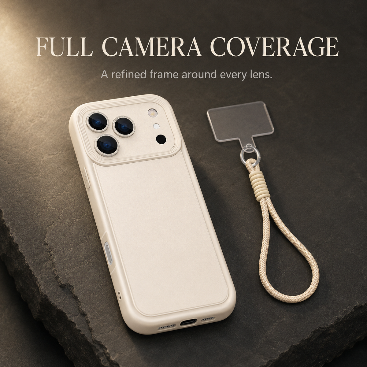 Premium iPhone Case Wrist Strap Lanyard Soft Silicone Shockproof TPU Protective Cover Slim Non Slip Lightweight Bumper Everyday Carry Case Design