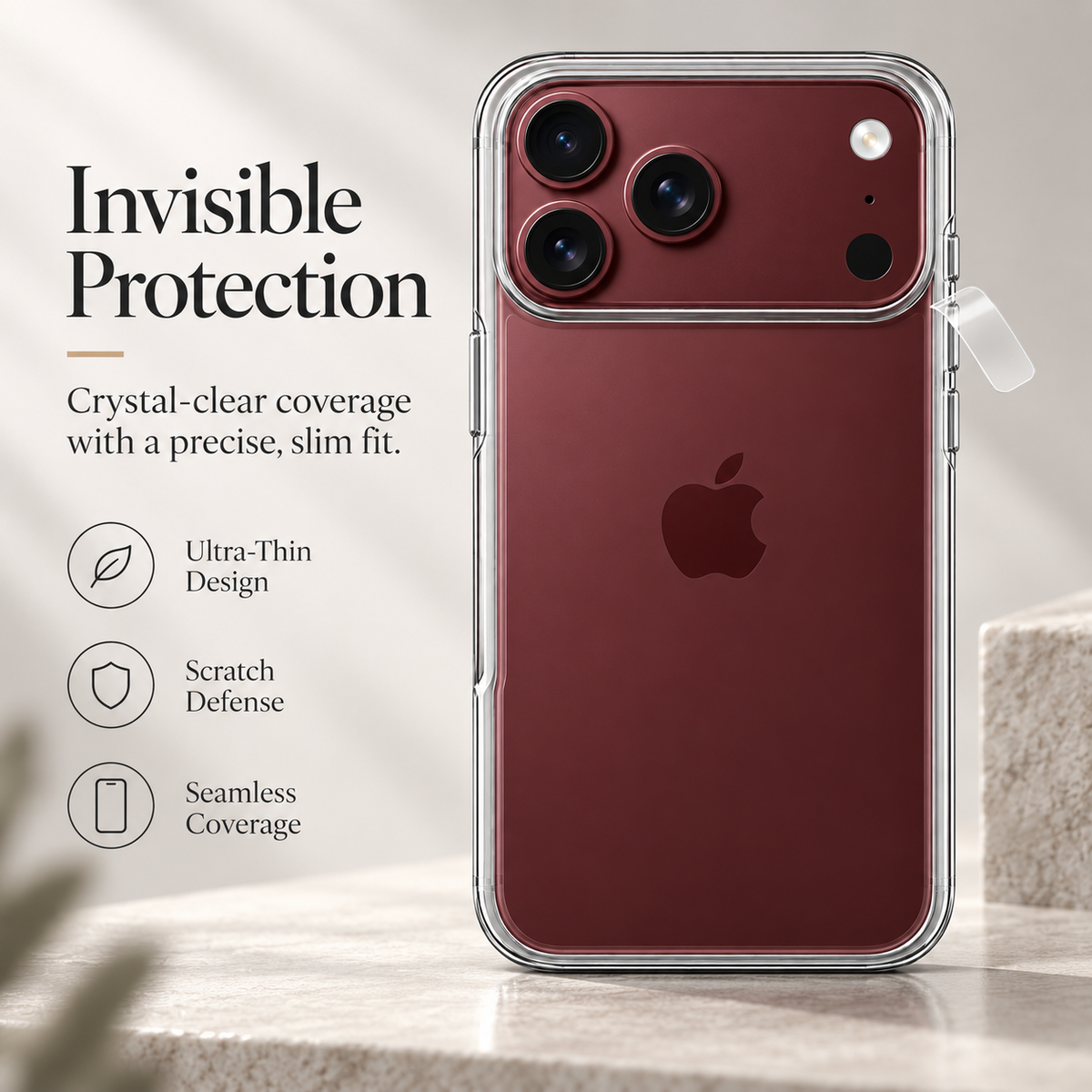 Premium iPhone Hinge Protector 2PCS Hydrogel Film HD Anti Scratch Anti Fingerprint Clear Middle Folding Protection Film Set for Foldable Phones