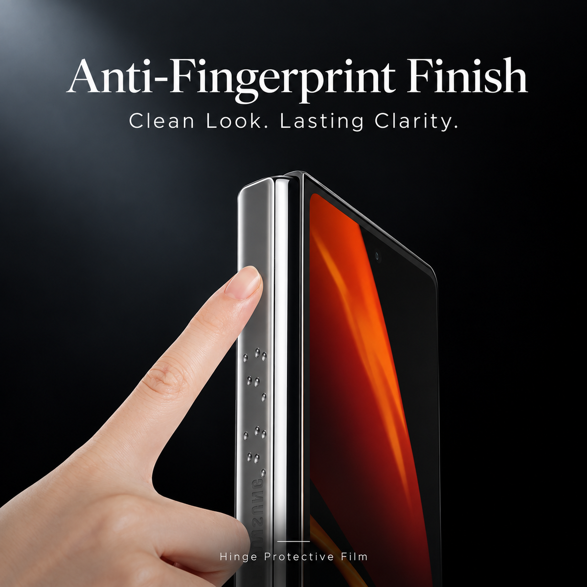 Premium iPhone Hinge Protector 2PCS Hydrogel Film HD Anti Scratch Anti Fingerprint Clear Middle Folding Protection Film Set for Foldable Phones