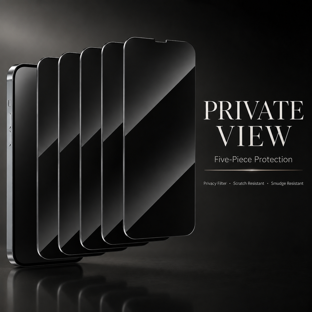 Premium iPhone Privacy Screen Protector Tempered Glass Anti Spy Full Coverage Anti Fingerprint Scratch Resistant Ultra Thin Case Friendly
