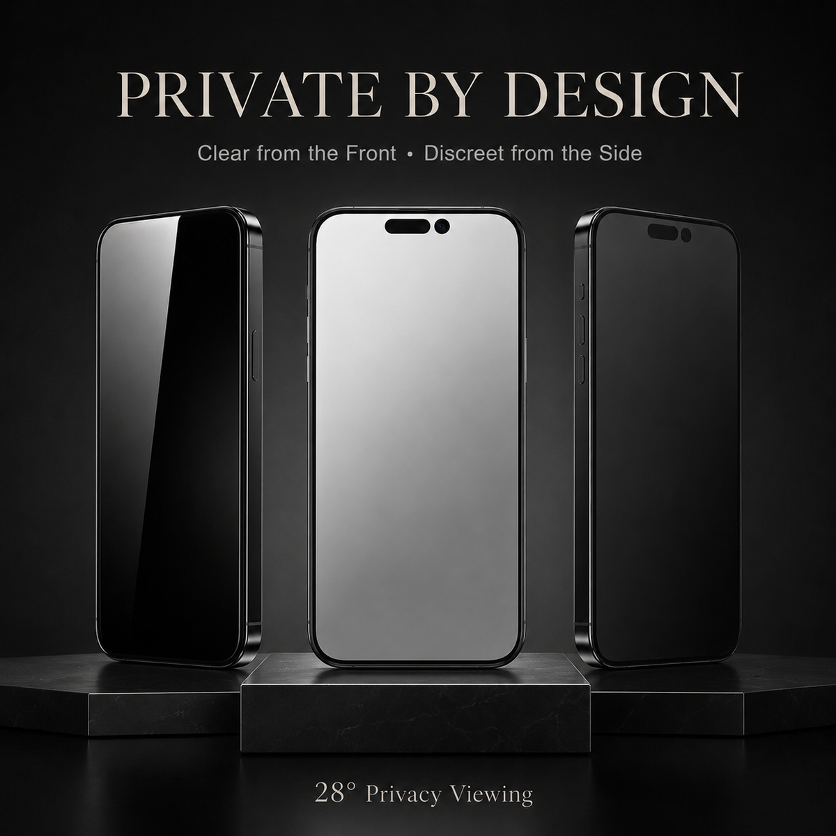 Premium iPhone Privacy Screen Protector Tempered Glass Anti Spy Full Coverage Anti Fingerprint Scratch Resistant Ultra Thin Case Friendly