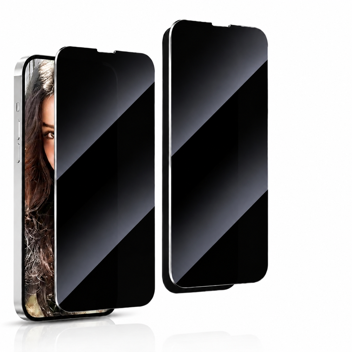 Premium iPhone Privacy Screen Protector Tempered Glass Anti Spy Full Coverage Anti Fingerprint Scratch Resistant Ultra Thin Case Friendly