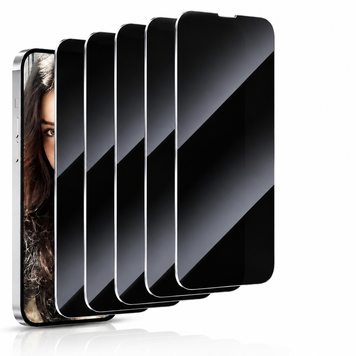 Premium iPhone Privacy Screen Protector Tempered Glass Anti Spy Full Coverage Anti Fingerprint Scratch Resistant Ultra Thin Case Friendly