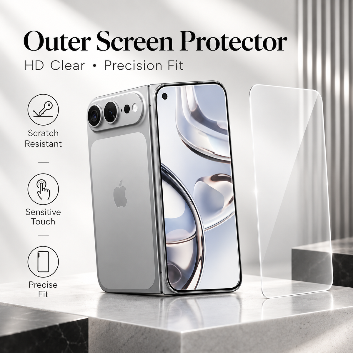 Premium iPhone Screen Protector 3 Pack 9H Tempered Glass HD Clear Front Film Scratch Resistant Protective Screen Cover Compatible with iPhone Full Fit