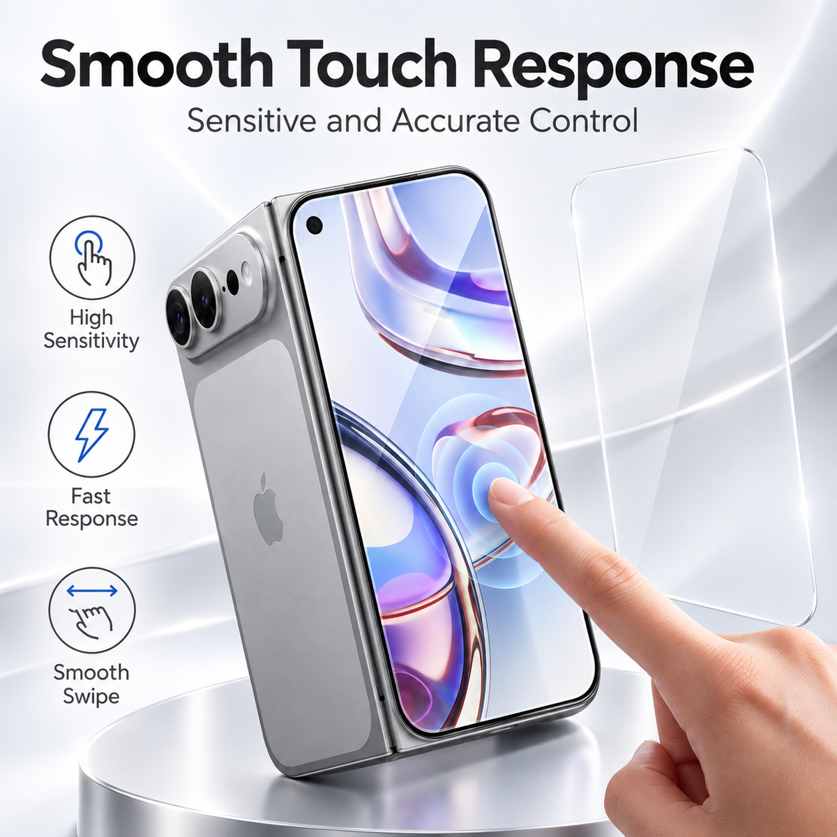Premium iPhone Screen Protector 3 Pack 9H Tempered Glass HD Clear Front Film Scratch Resistant Protective Screen Cover Compatible with iPhone Full Fit