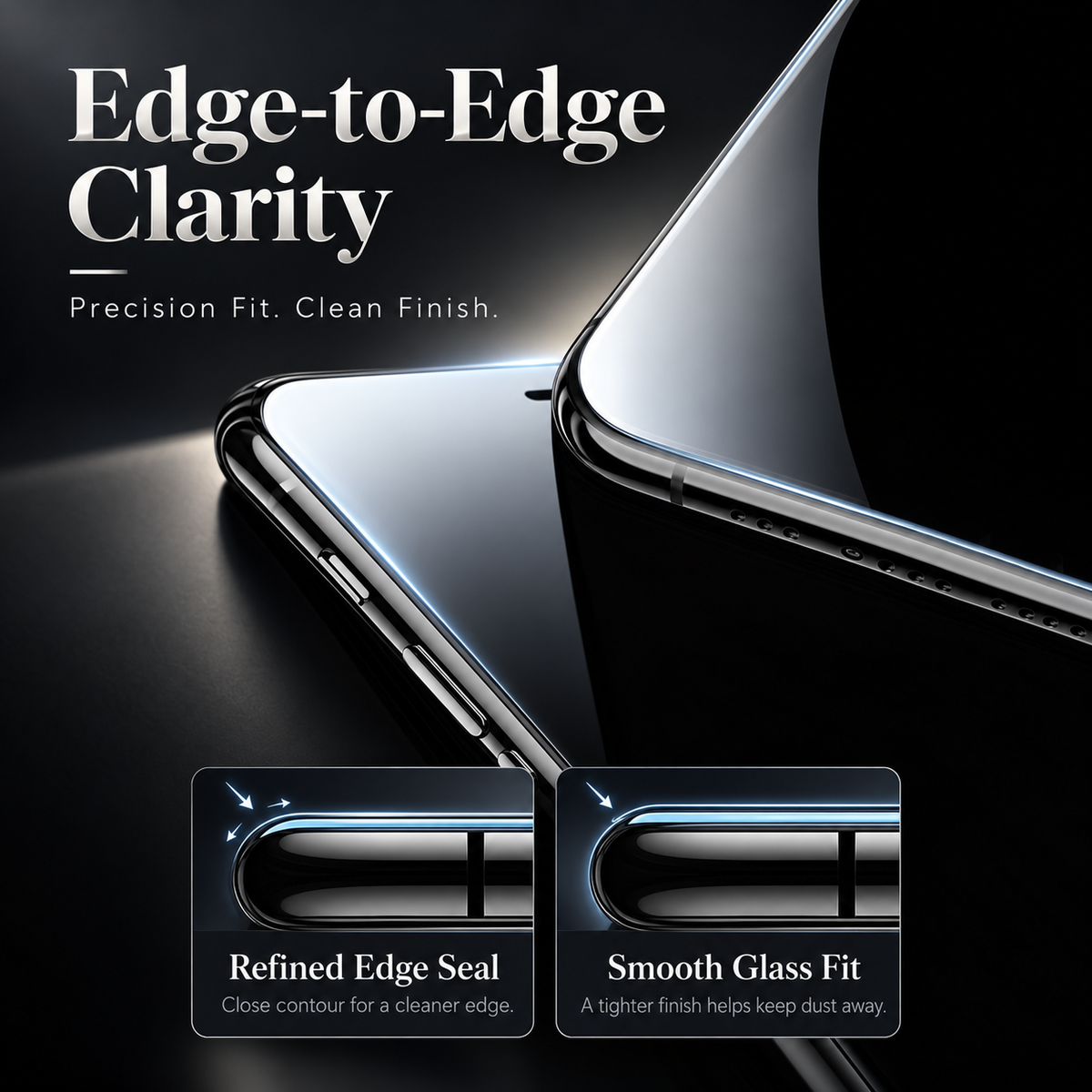Premium iPhone Screen Protector 9H Tempered Glass HD Clear Anti Fingerprint Scratch Resistant Anti Shatter Film Case Friendly X Compatible with iPhone