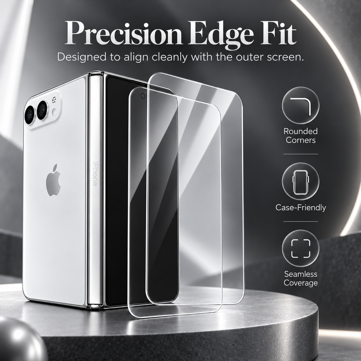 Premium iPhone Screen Protector Tempered Glass 9H HD Clear Anti Fingerprint Scratch Resistant Anti Shatter AR Film 3D Coverage Compatible with iPhones