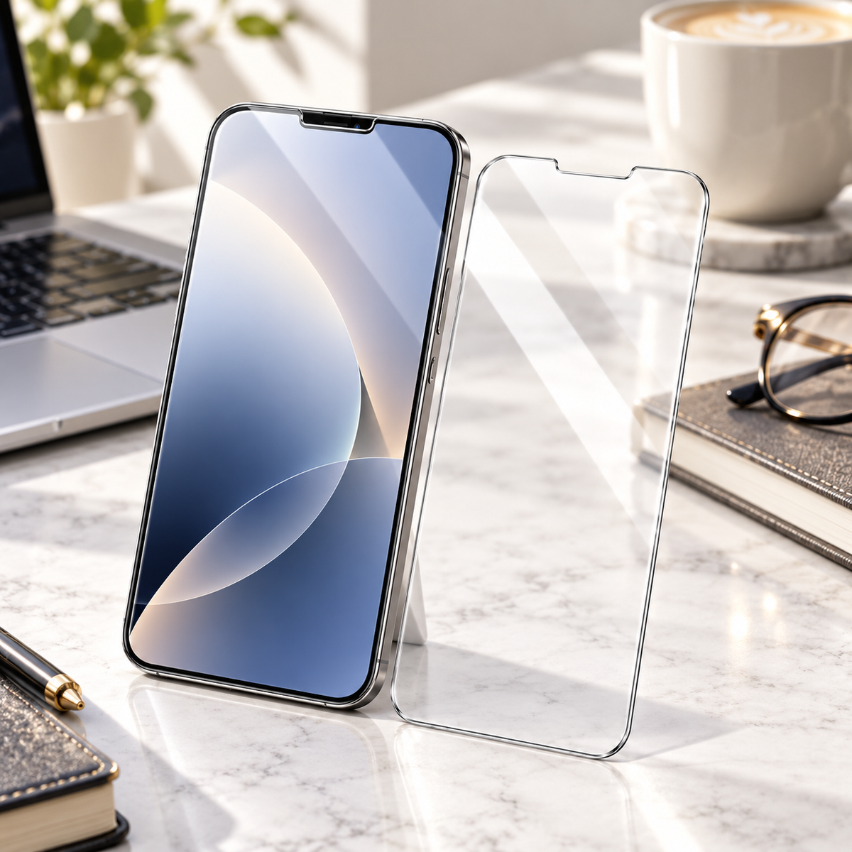 Premium iPhone Screen Protector Tempered Glass 9H HD Clear Anti Fingerprint Scratch Resistant Anti Shatter AR Film 3D Coverage Compatible with iPhones