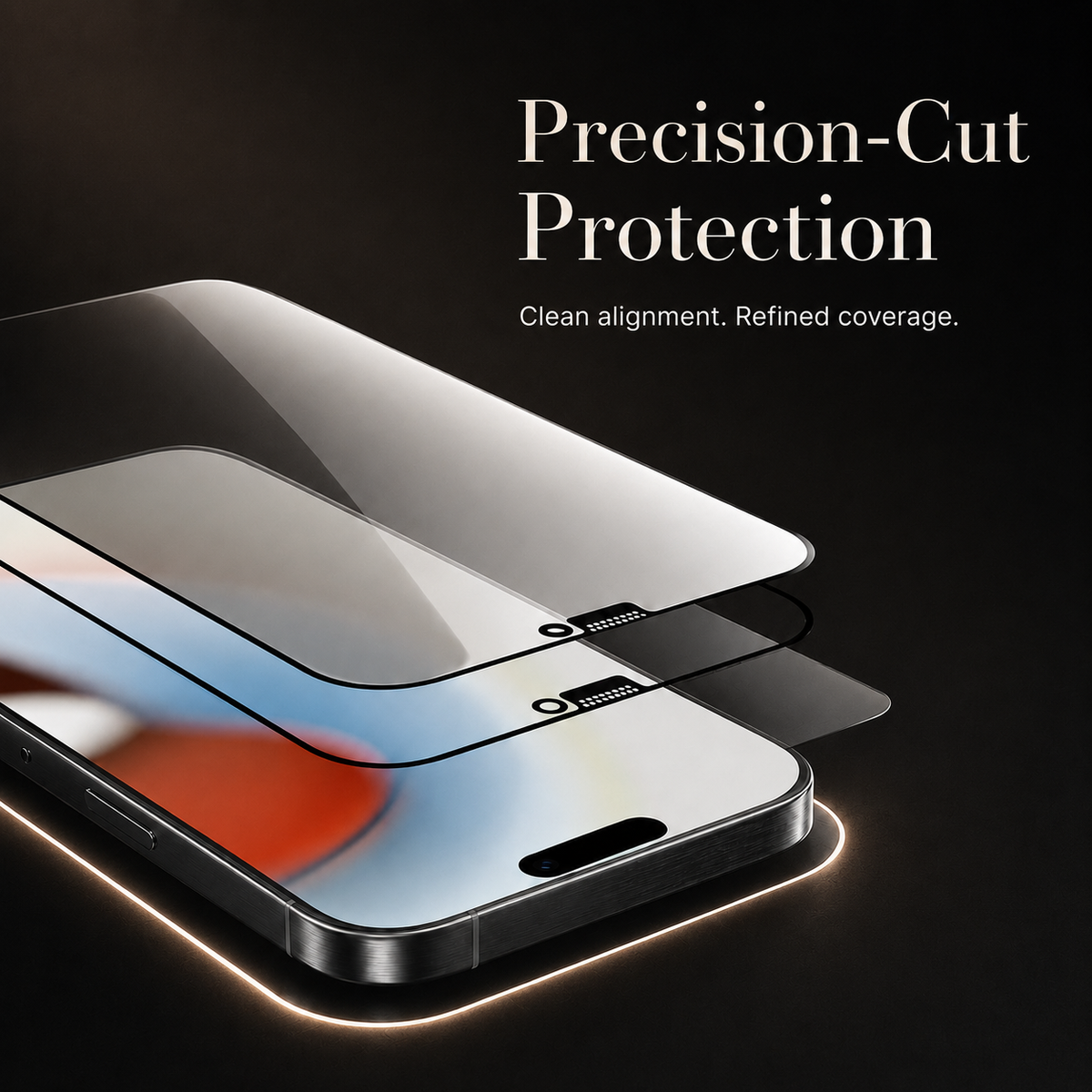 Premium iPhone Screen Protector Tempered Glass HD Clear Anti Fingerprint Scratch Resistant Bubble Free Ultra Thin Shatter Resistant Case Friendly