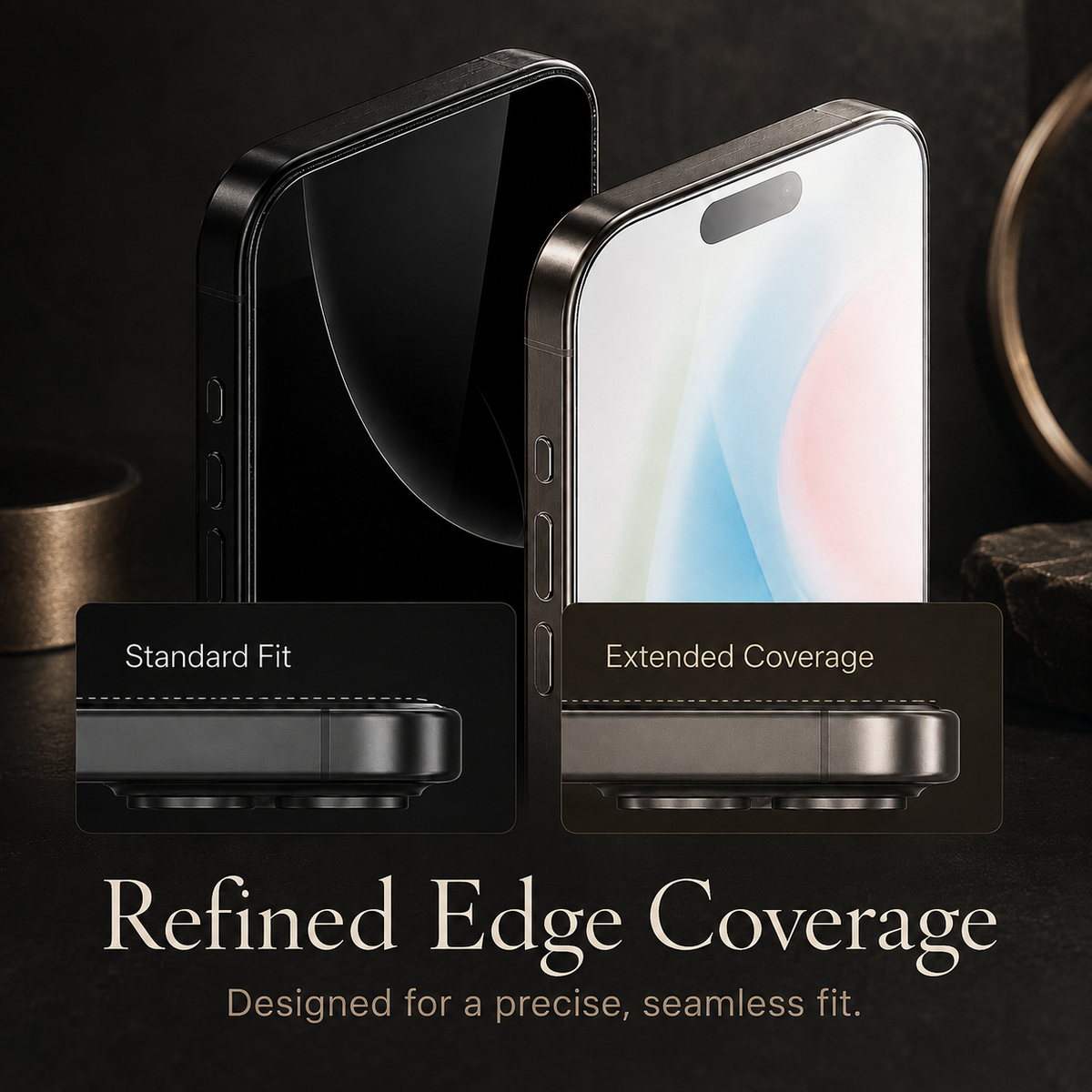 Premium iPhone Screen Protector Tempered Glass HD Clear Anti Fingerprint Scratch Resistant Bubble Free Ultra Thin Shatter Resistant Case Friendly