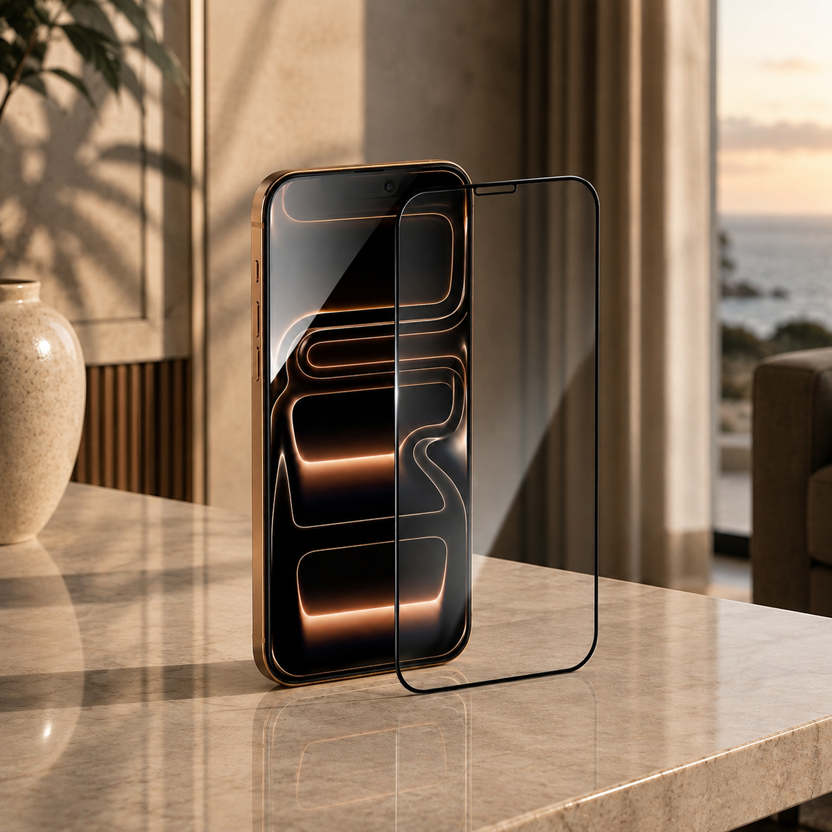 Premium iPhone Screen Protector Tempered Glass HD Clear Anti Fingerprint Scratch Resistant Bubble Free Ultra Thin Shatter Resistant Case Friendly