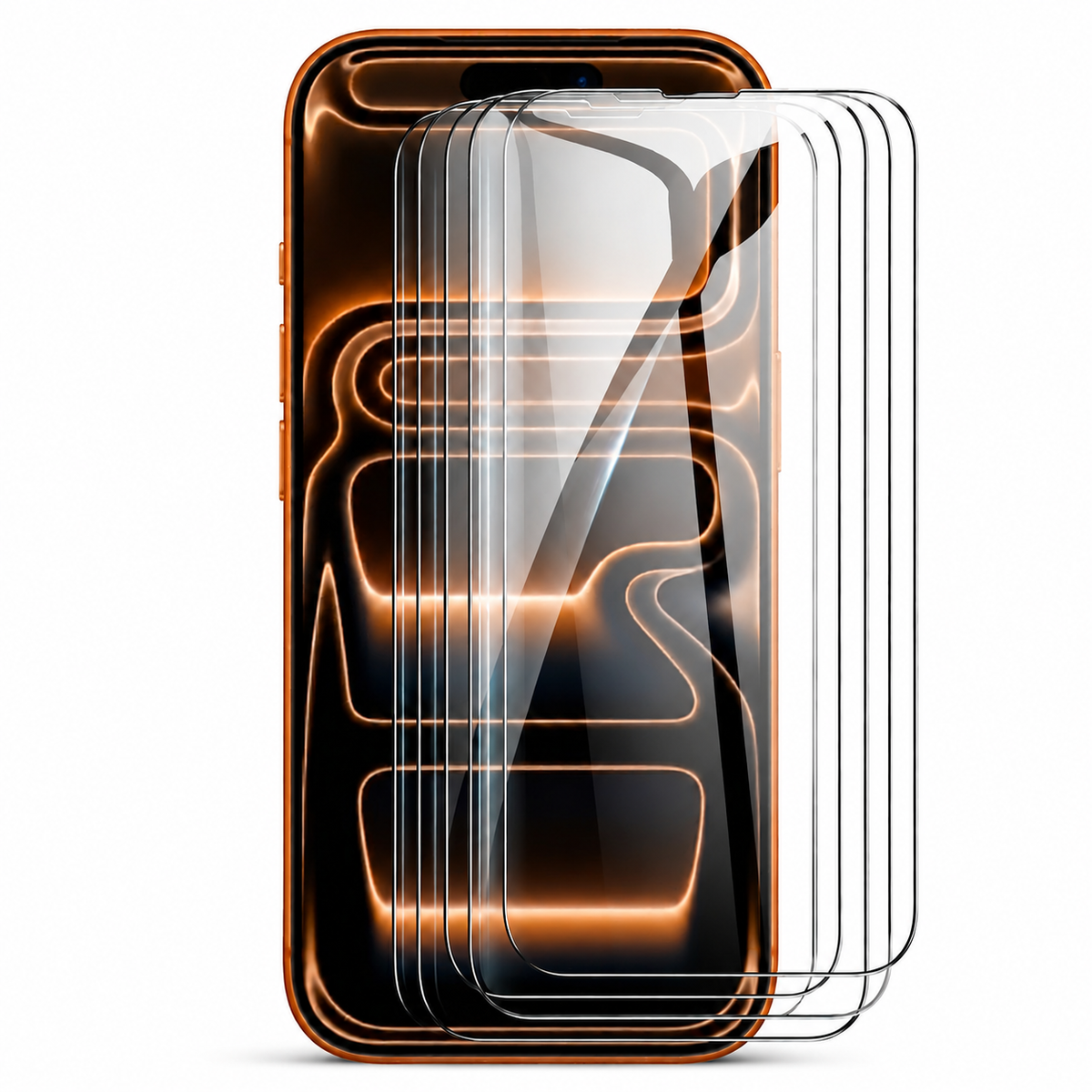 Premium iPhone Screen Protector Tempered Glass HD Clear Anti Fingerprint Scratch Resistant Bubble Free Ultra Thin Shatter Resistant Case Friendly