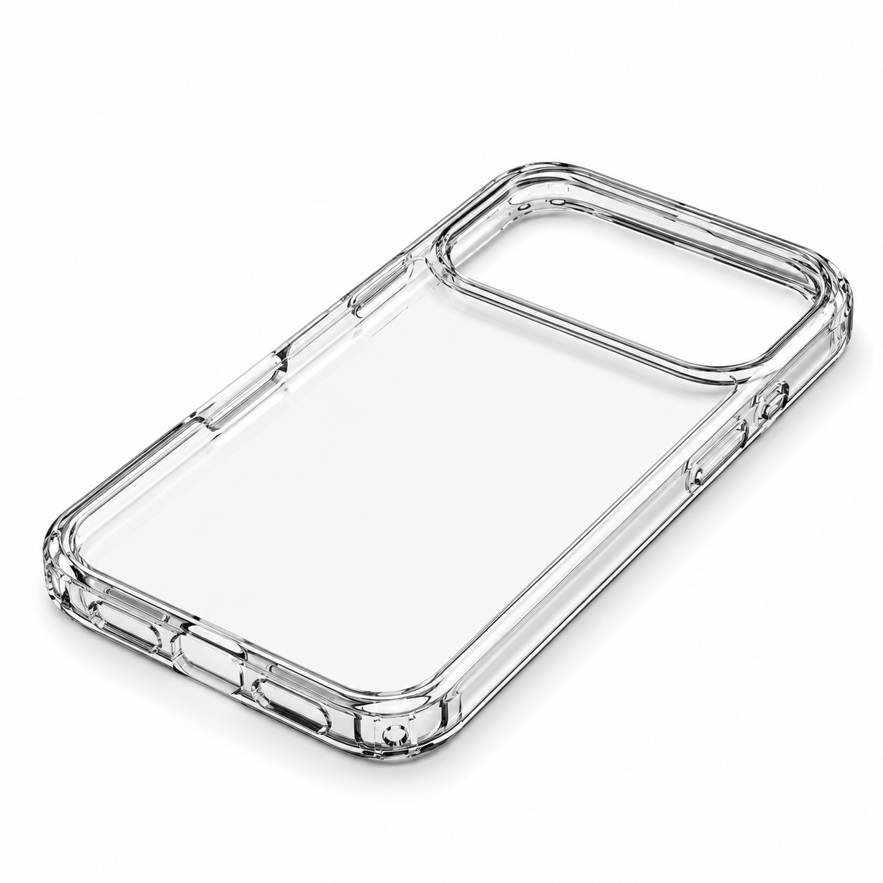 Transparent Slim-Fit Case with Cushioned Edges & Raised Camera Border