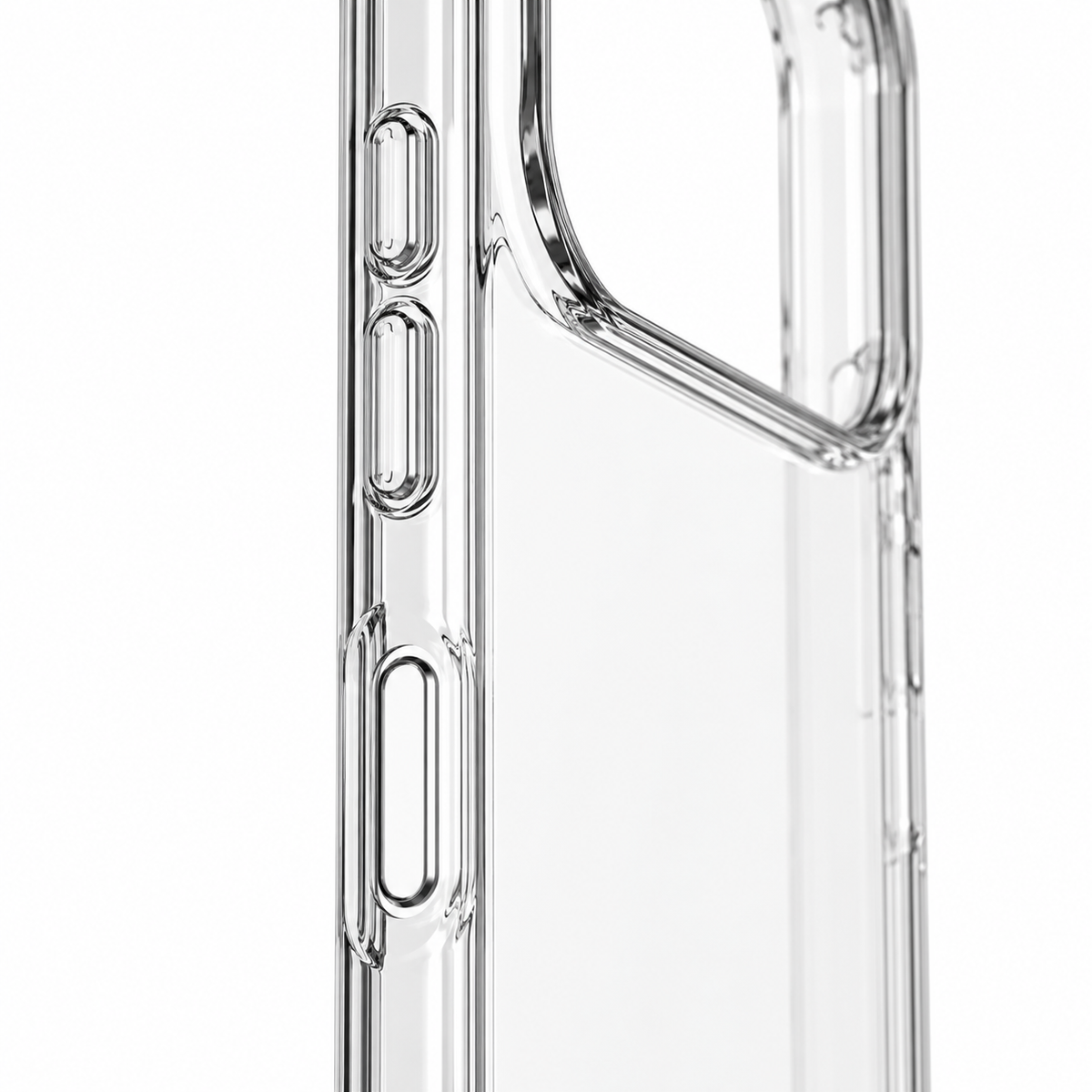 Transparent Slim-Fit Case with Cushioned Edges & Raised Camera Border